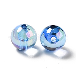 UV Plating Rainbow Iridescent Acrylic Beads&nbsp;TACR-D010-01C