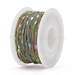 Ion Plating(IP) 304 Stainless Steel Figaro Chains&nbsp;CHS-N002-03MC