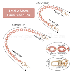 2Pcs 2 Size Acrylic Cable Chain Bag Strap&nbsp;FIND-WR0002-35