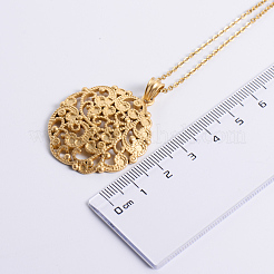 316 Surgical Stainless Steel Hollow Flower Pendant Necklaces for Women&nbsp;CO7795