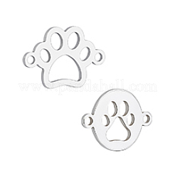 2Pcs 2 Styles 925 Sterling Silver Hollow Connector Charms&nbsp;STER-PH0004-21