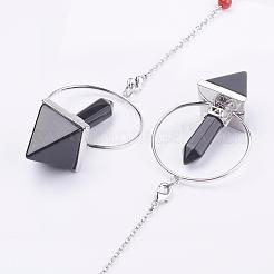 Chakra Gemstone Pyramid Dowsing Pendulums&nbsp;G-F515-01C