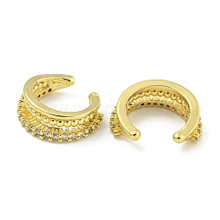 Brass Micro Pave Cubic Zirconia Cuff Earrings&nbsp;EJEW-C104-015G