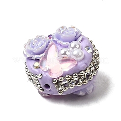 Handmade Polymer Clay Rhinestone Beads&nbsp;CLAY-Z005-03C