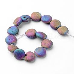 Electroplated Natural Quartz Crystal Beads Strands&nbsp;G-P149-02B