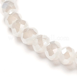 Faceted Glass Rondelle Beads Stretch Bracelet for Kid&nbsp;BJEW-JB06807-14
