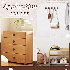 Tortoise Shape Wood Coat Hook&nbsp;AJEW-WH0248-922