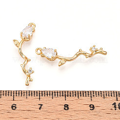 Brass Micro Pave Cubic Zirconia Pendants&nbsp;KK-N261-84G