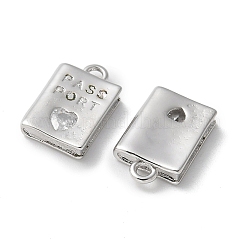 Rack Plating Brass Micro Pave Cubic Zirconia Pendants&nbsp;X-KK-P290-55P