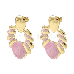 304 Stainless Steel Enamel Stud Earrings&nbsp;SA-CBA46AF-09G