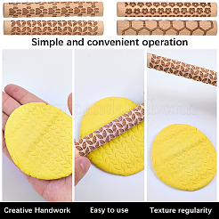4Pcs 4 Styles Beech Wood Printing Sticks&nbsp;TOOL-CN0001-03