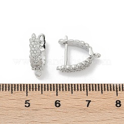 Brass with Cubic Zirconia Stud Earring Findings&nbsp;KK-Q051-02P