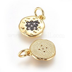 Brass Micro Pave Cubic Zirconia Charms&nbsp;X-ZIRC-G150-04A