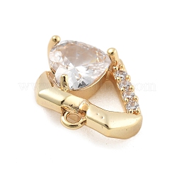 Brass Micro Pave Cubic Zirconia Pendants&nbsp;KK-D283-27G