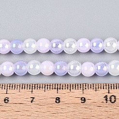 Electroplate Glass Beads Strands&nbsp;EGLA-N019-6mm-01