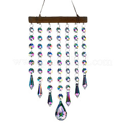 Glass Octagon Beads Suncatchers Hanging Ornaments&nbsp;PW-WG771C5-01