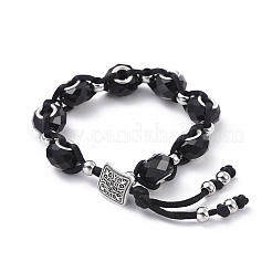 Handmade Glass European Beads Braided Bead Bracelets&nbsp;BJEW-JB05042-03