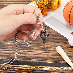 1pc Alloy Whistle Pendant Necklaces&nbsp;NJEW-CN0001-07