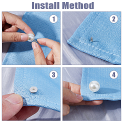 100Pcs 5 Styles Plastic Imitation Pearl Rivets&nbsp;DIY-FH0007-05
