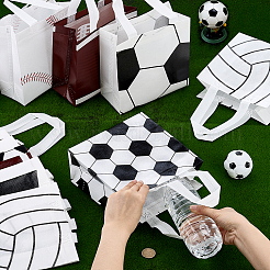 25Pcs 5 Styles Rectangle Non-woven Fabric Printed Gift Tote Bags&nbsp;ABAG-PH0002-55