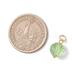 AB Color Plated Transparent Glass Pendants&nbsp;PALLOY-JF04972-01