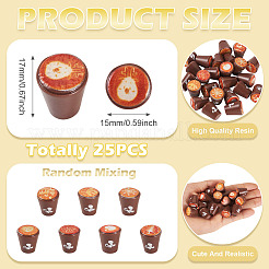 25Pcs Resin Coffee Model Ornaments&nbsp;AJEW-TA0002-78