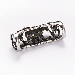 Smooth Surface 304 Stainless Steel Hollow Curved Tube Beads&nbsp;STAS-H312-1