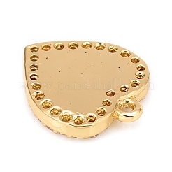 Brass Micro Pave Cubic Zirconia Charms&nbsp;KK-D160-47G