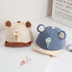 3Pcs 3 Colors Ice Cream Pattern Felt Ornament Accessories&nbsp;DIY-FG0003-94