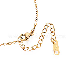 304 Stainless Steel Pendant Necklaces&nbsp;NJEW-T018-23G
