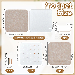 4Pcs 4 Styles Square Felt Self-adhesive Bulletin Board&nbsp;AJEW-OC0015-49