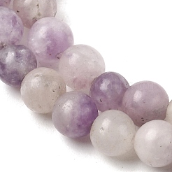 Natural Lepidolite/Purple Mica Stone Beads Strands&nbsp;G-K410-06-4mm-A