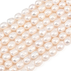 Natural Cultured Freshwater Pearl Beads Strands&nbsp;PEAR-F020-24C