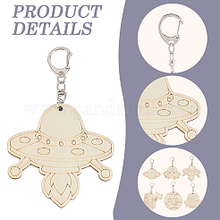 36Pcs Wooden Pendant Decorations&nbsp;AJEW-CN0007-02C
