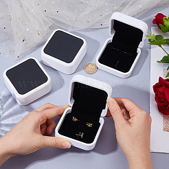 Plastic Cufflink Packing Boxes with Flip Hinged Lid&nbsp;CON-WH0100-51B