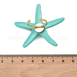 304 Stainless Steel & Resin Cuff Rings&nbsp;RE-CBAB0AE-01G-A