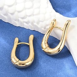 Brass Hoop Earrings&nbsp;EJEW-Q016-16G