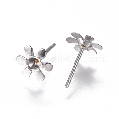 Non-Tarnish 304 Stainless Steel Ear Stud Components&nbsp;STAS-F222-045