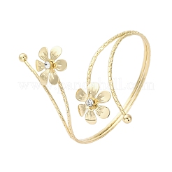 Lotus Alloy Arm Cuff Bangles for Girl Women&nbsp;LS-AJEW-A063-01E-G
