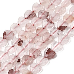 Natural Hematoid Quartz/Ferruginous Quartz Beads Strands&nbsp;G-P575-C21-6mm