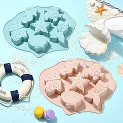 2Pcs 2 Colors Ocean Themed Baking Silicone Molds&nbsp;ST-CJ0043-086