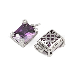 Brass Pave Cubic Zirconia Charms&nbsp;KK-L241-01P-01