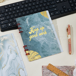 Rectangle with Marble Pattern PP Plastic Notebook Index Divider Sheets&nbsp;AJEW-WH0609-666B