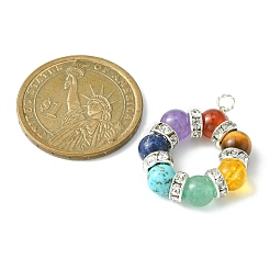 Chakra Gemstone Copper Wire Wrapped Pendants&nbsp;PALLOY-TA00065-01