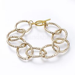 Aluminum Textured Cable Chain Bracelets & Necklaces Jewelry Sets&nbsp;SJEW-JS01094-03
