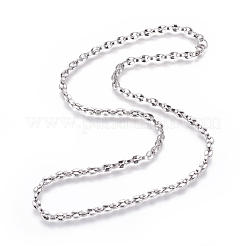 Non-Tarnish 304 Stainless Steel Cable Chains Necklaces&nbsp;NJEW-L160-015P