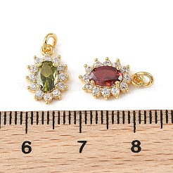 SHEGRACE Brass Micro Pave Cubic Zirconia Pendants&nbsp;XGRQ2O909-446G
