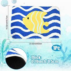 Flocking Fibre Tropical Fish Bath Mat&nbsp;AJEW-FZC0003-05B