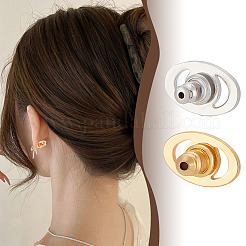 8Pcs 2 Colors Brass Bullet Ear Nuts&nbsp;KK-GA0001-82