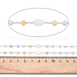 Handmade Shell & Crystal Beads Chains&nbsp;CHS-T006-09P